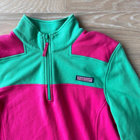 Vineyard Vines Shep 1/4 Zip Pullover Watermelon Medium - Picture 2 of 4